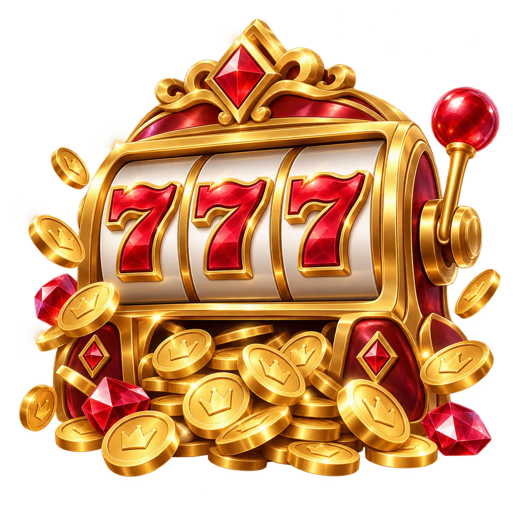 Ilustrasi kategori Slot ID777 dengan mesin slot angka 777